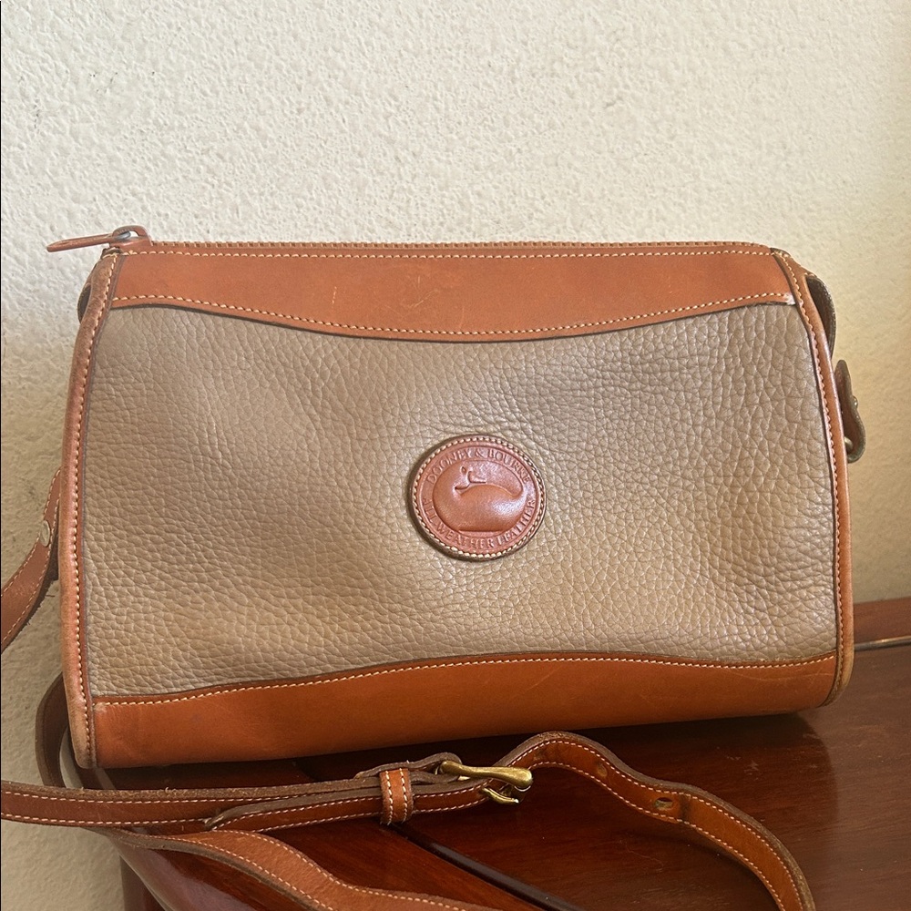 Dooney & Bourke Brown and Tan Crossbody Bag